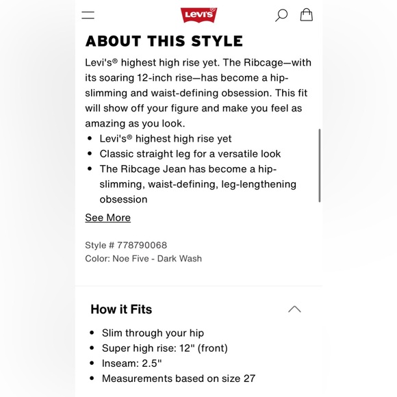 Levi's Ribcage Shorts - Picture 4 of 9